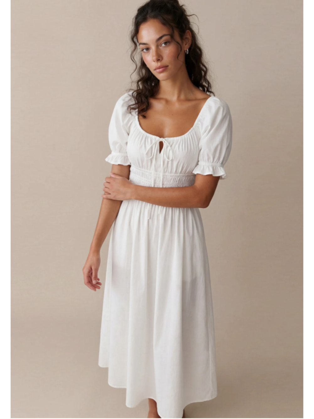 Women's Sorella White Midi Dress Size S - Picture 3 of 9